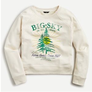 NWT J Crew Christmas Tree Farm Sweatshirt